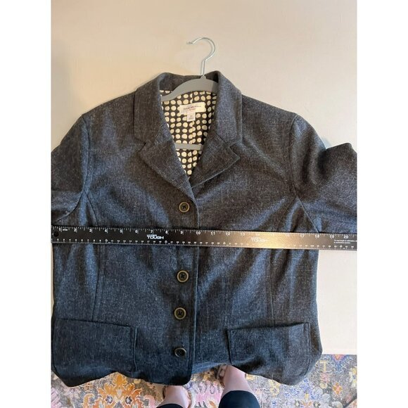 Isaac Mizrahi Linen Blend Blazer Sz 10 Grey Tweed Look - Picture 6 of 6